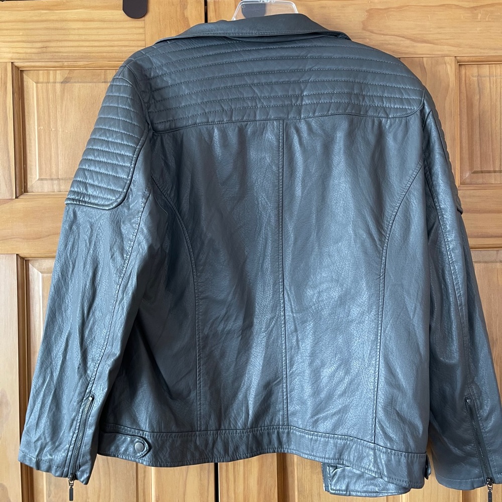 Gray Leather Jacket - image 2